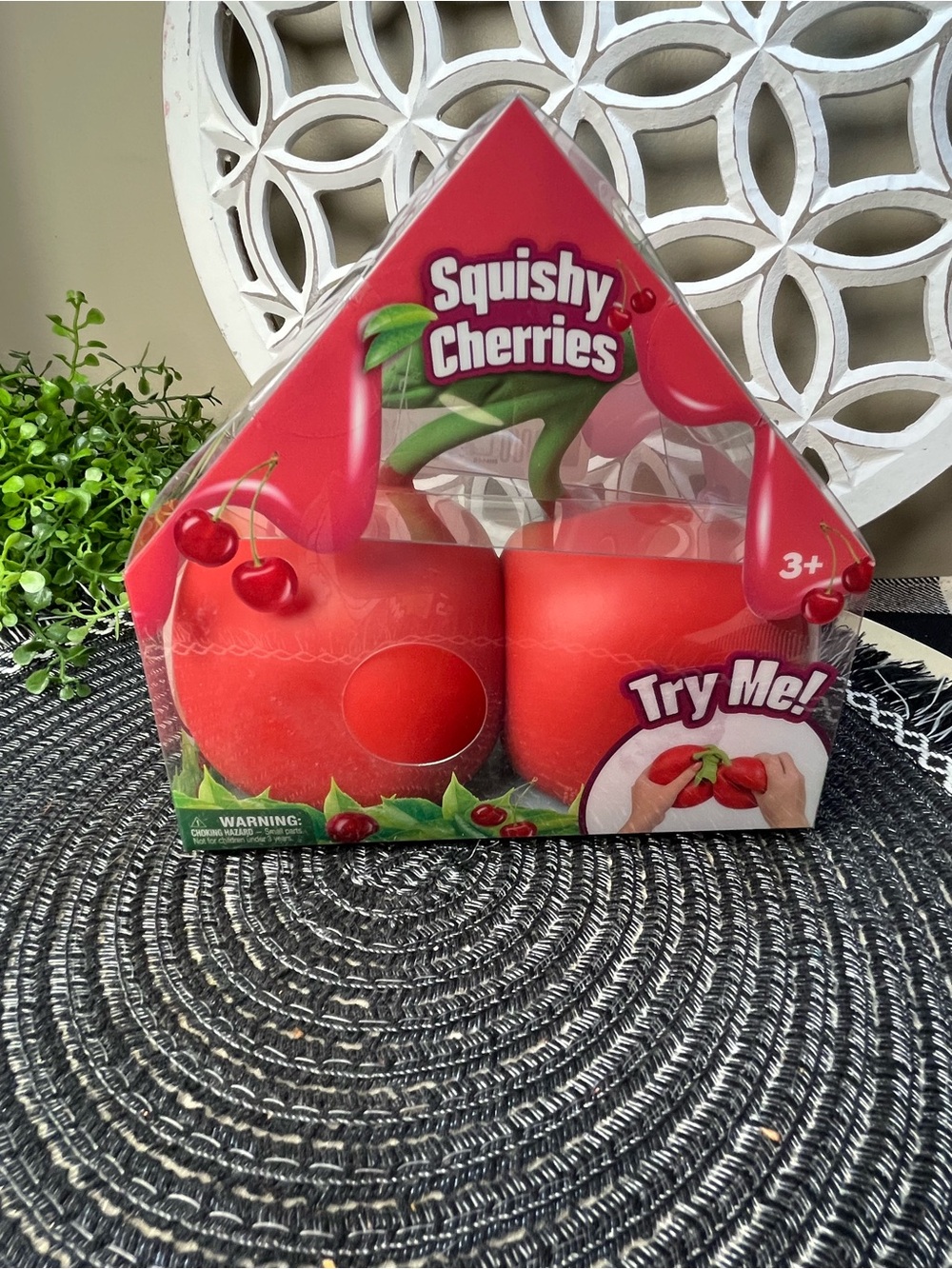 New Sunny Days Squeezy Cherries Squishy Toy Stress Relief Squeeezy